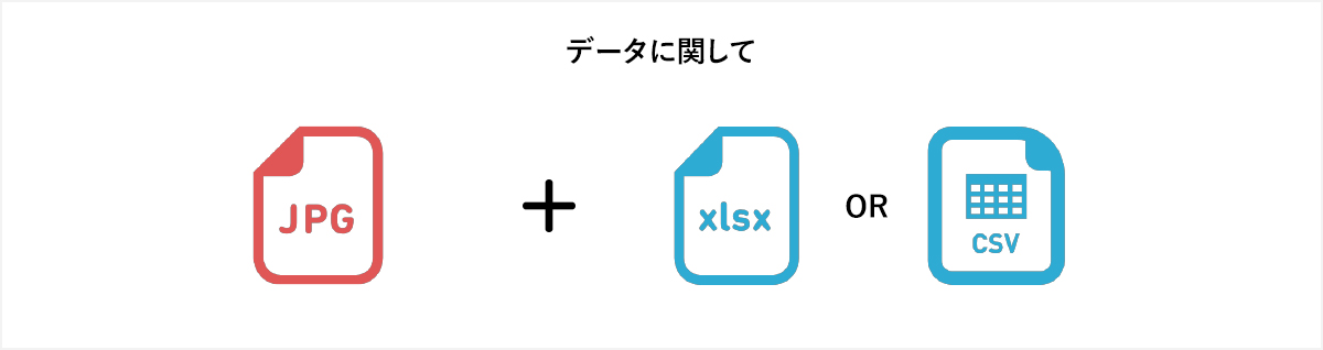 データに入稿に関して